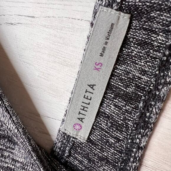 Athleta Top Womens Size XS Gray & Navy Pose Open T Back Draped Sweater Oversized - Picture 2 of 16